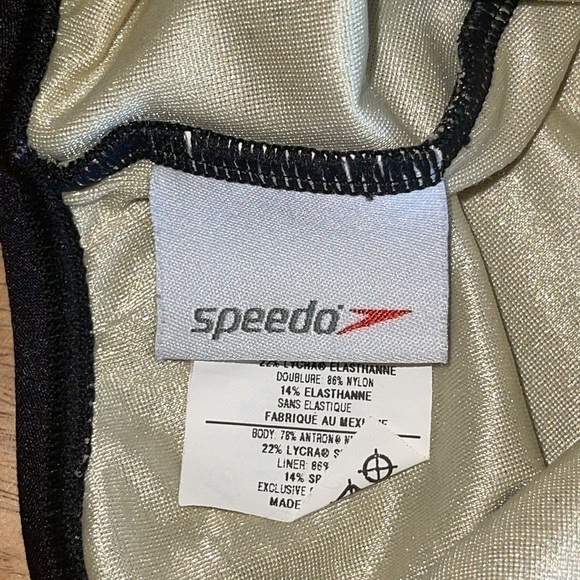 Speedo Black Wide Strap Cross Back One Piece Swimsuit - Picture 5 of 6